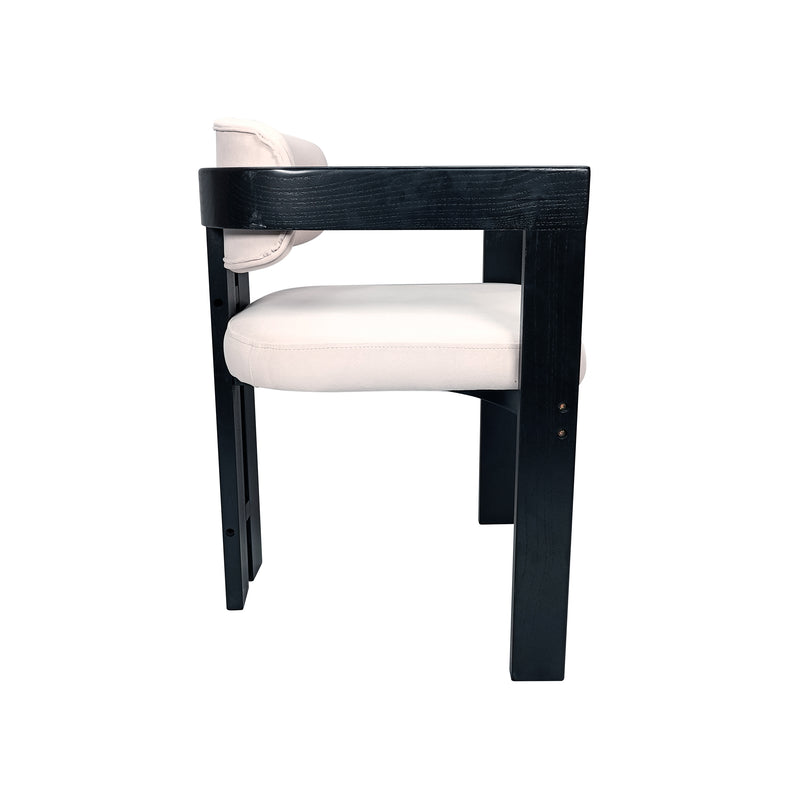 Cargue la imagen en el visor de la galería, Silla de Madera para interior XN23905WHITE color blanco & negro - XN23905WHITE