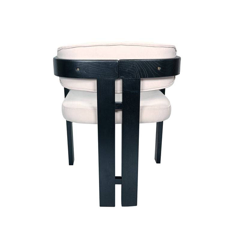 Cargue la imagen en el visor de la galería, Silla de Madera para interior XN23905WHITE color blanco & negro - XN23905WHITE