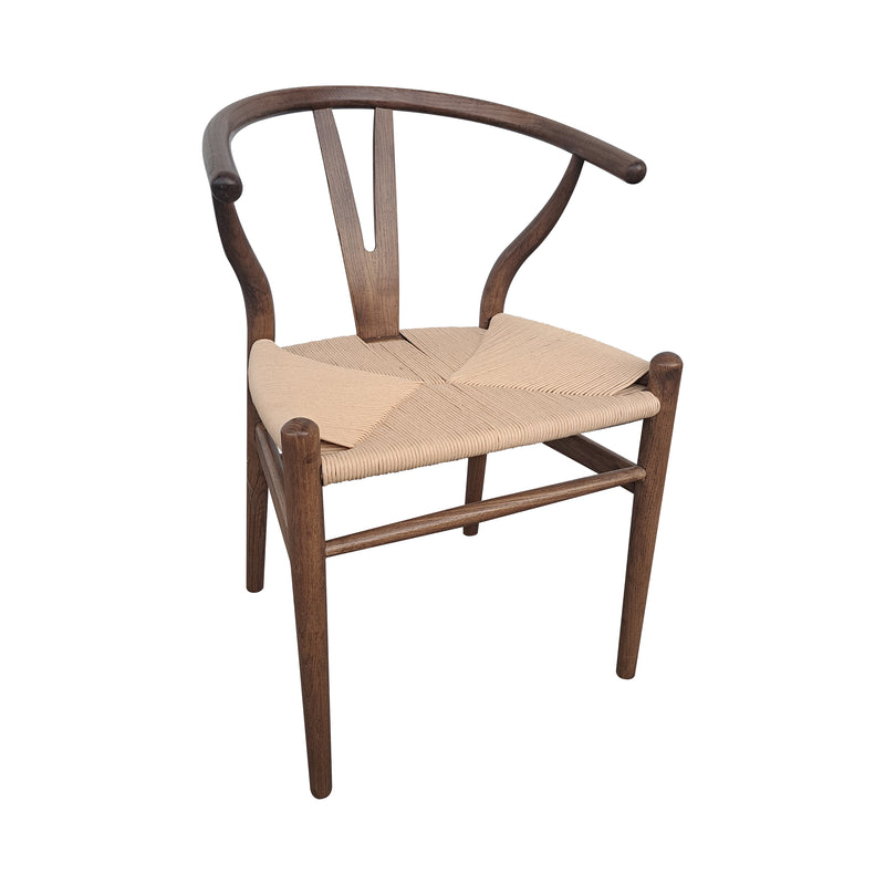 Cargue la imagen en el visor de la galería, Silla de madera para interior Wishbone color Café - XNR098