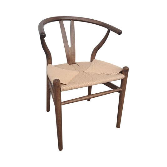 Silla de madera para interior Wishbone color Café - XNR098