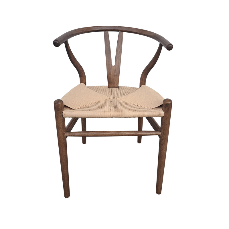 Cargue la imagen en el visor de la galería, Silla de madera para interior Wishbone color Café - XNR098