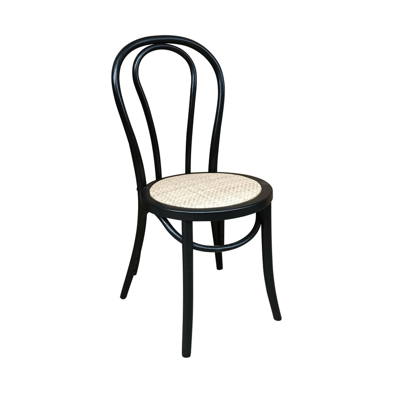 Cargue la imagen en el visor de la galería, Silla de madera para interior XNR335BLACK color negro - XNR335BLACK