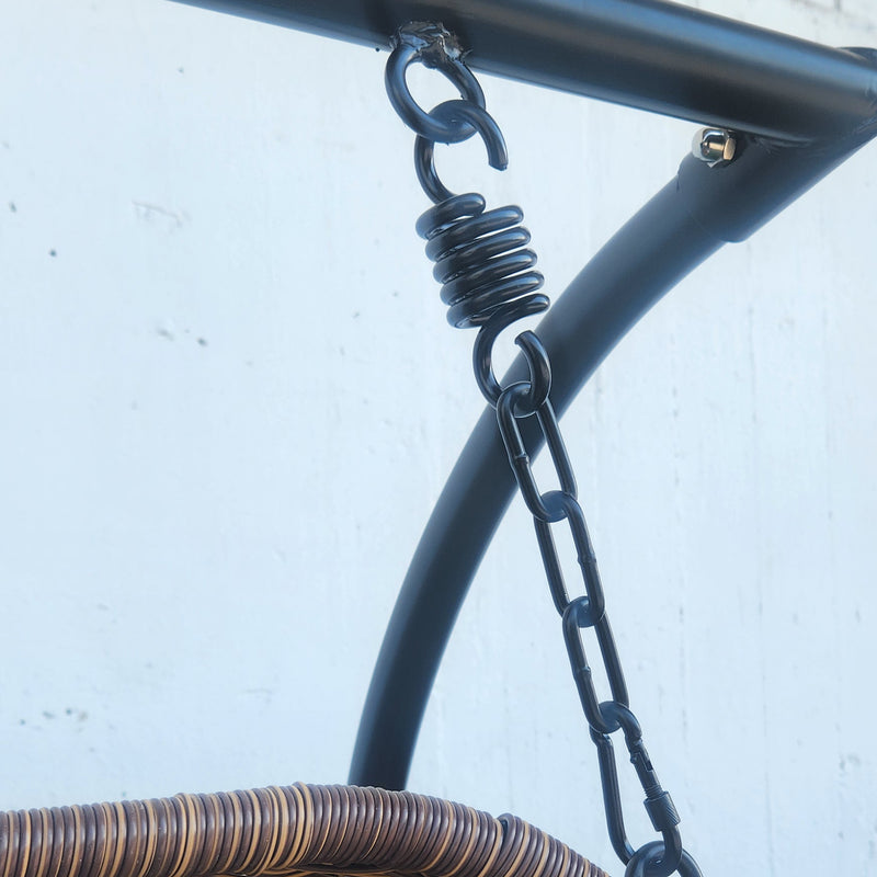 Cargue la imagen en el visor de la galería, Columpio Doble color Cafe & Negro de Ratan - Y9048CCN