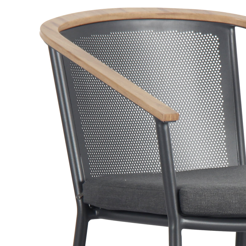 Cargue la imagen en el visor de la galería, Silla Zaid para Interior y Experior Color Gris Oscuro - GLA573510 CasaEaster