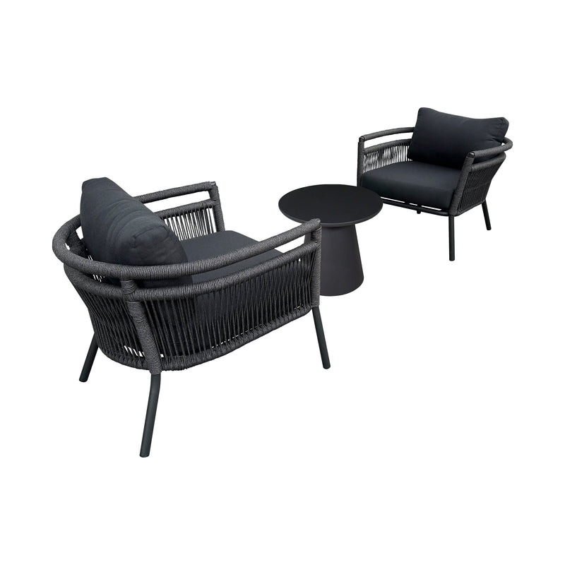 Cargue la imagen en el visor de la galería, Set Acapulco bistro + mesa Noga color carbon - AC-NOGA