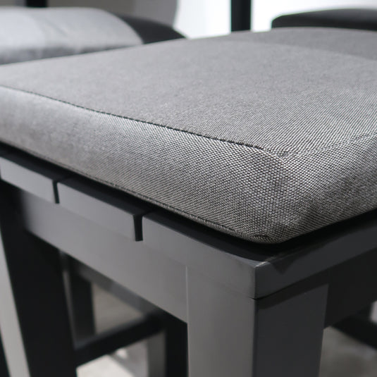 Comedor Alto para interior y exterior Ancona + 4 bancos waterfall color Carbon - ANWACH