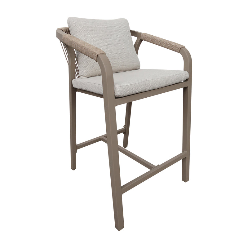 Load image into Gallery viewer, White Aluminum Outdoor and Indoor High Chair ANCONA- 75704