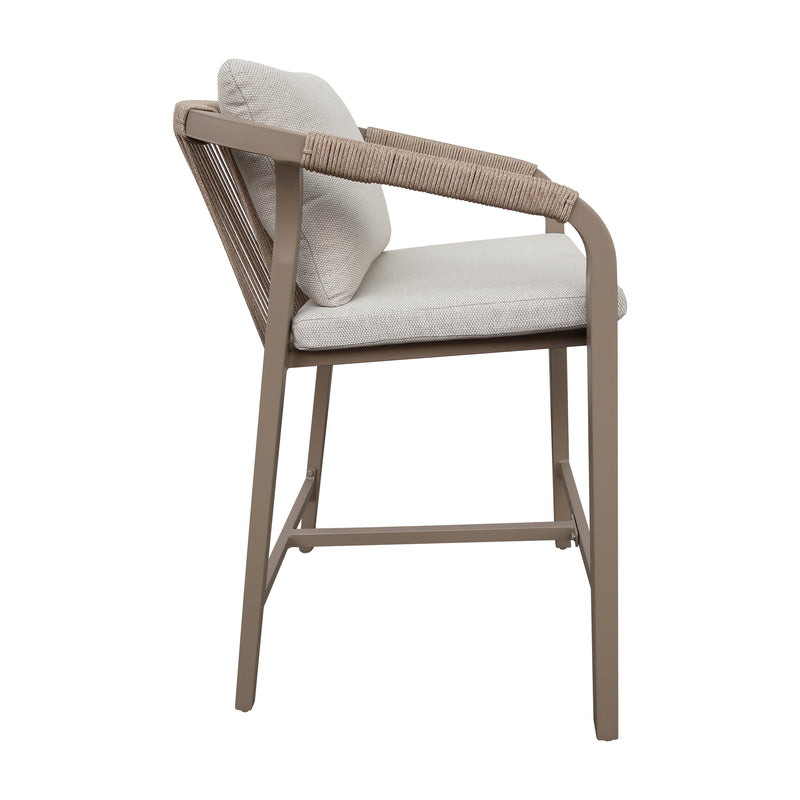 Load image into Gallery viewer, White Aluminum Outdoor and Indoor High Chair ANCONA- 75704