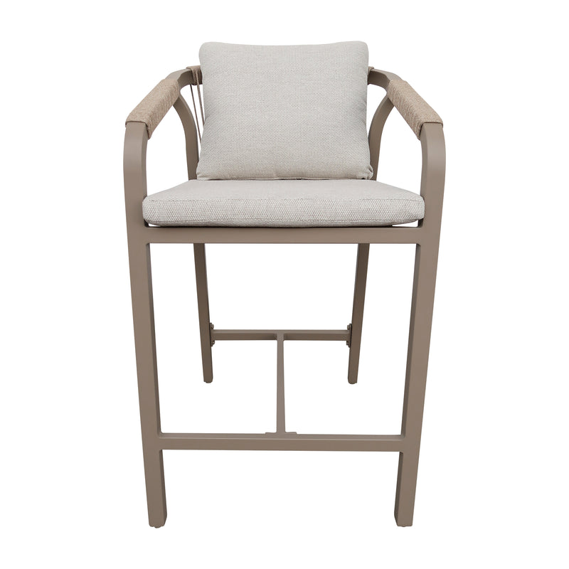 Load image into Gallery viewer, White Aluminum Outdoor and Indoor High Chair ANCONA- 75704