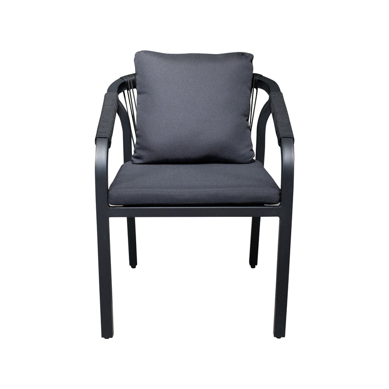 Cargue la imagen en el visor de la galería, Set Ancona Corner + 2 sillas Ancona carbon