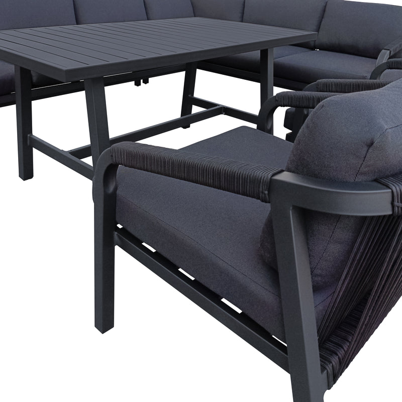 Cargue la imagen en el visor de la galería, Set Ancona Corner Luxury + 2 sillónes Ancona individual color Carbon