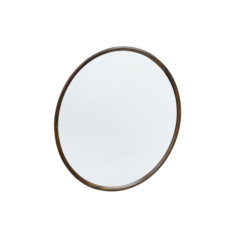 Cargue la imagen en el visor de la galería, Espejo decorativo Atunus color café  Diám. 70 cms - atunus