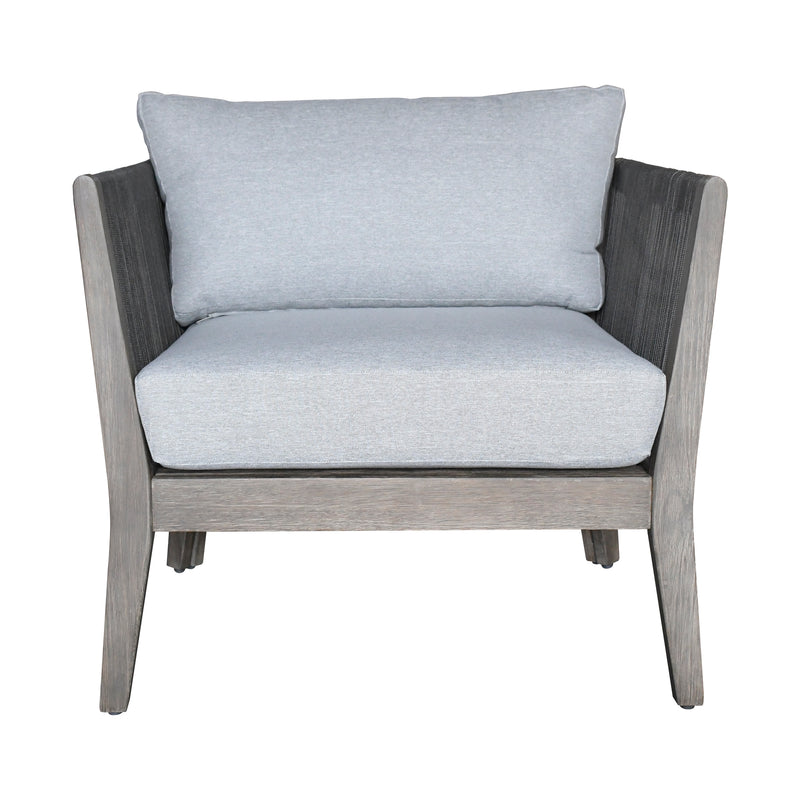 Cargue la imagen en el visor de la galería, Sillón Individual de madea Babylon color Gris - HUC39788