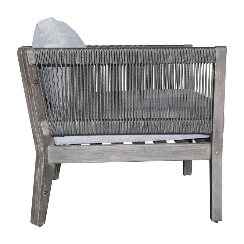 Cargue la imagen en el visor de la galería, Sillón Individual de madea Babylon color Gris - HUC39788