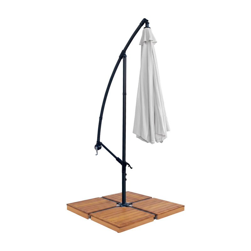 Load image into Gallery viewer, Sombrilla para Exterior Banana color blanco + base Lioux - BAN1010-23886CW22