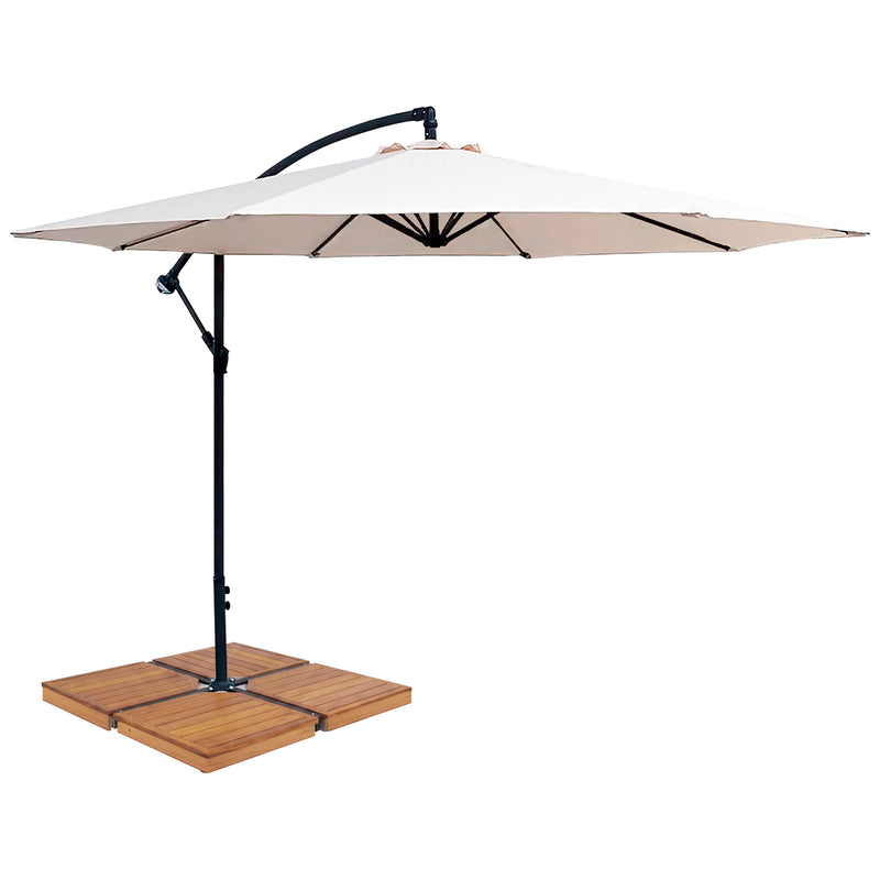 Load image into Gallery viewer, Sombrilla para Exterior Banana color light taupe + base Lioux - BAN1020-23886CW22