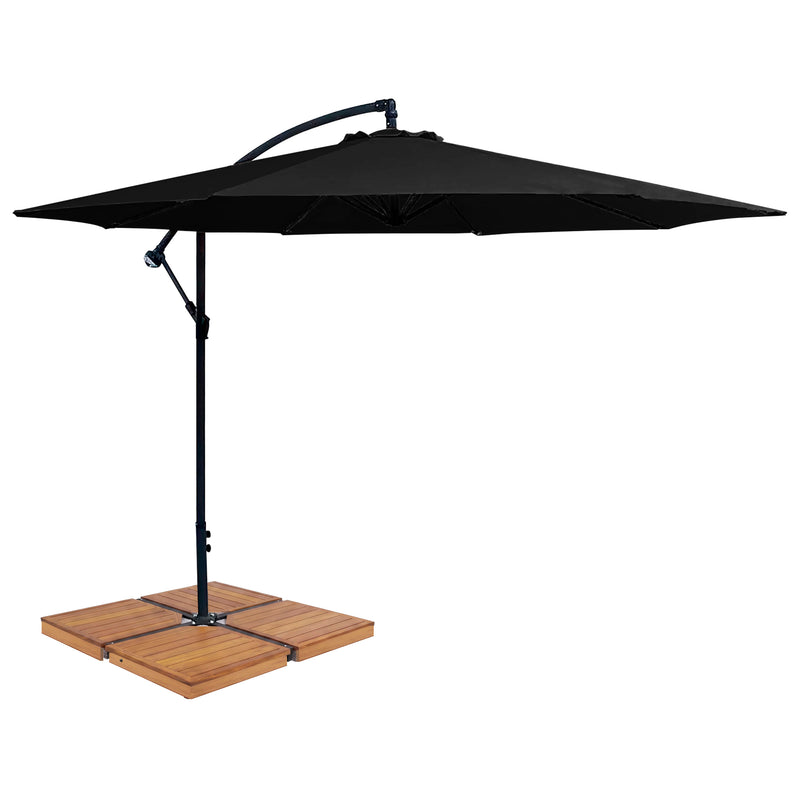 Load image into Gallery viewer, Sombrilla para Exterior Banana color Negro + base Lioux - BAN0901-23886CW22