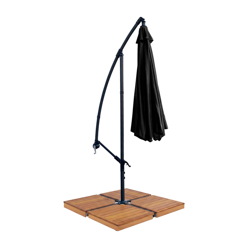Load image into Gallery viewer, Sombrilla para Exterior Banana color Negro + base Lioux - BAN0901-23886CW22
