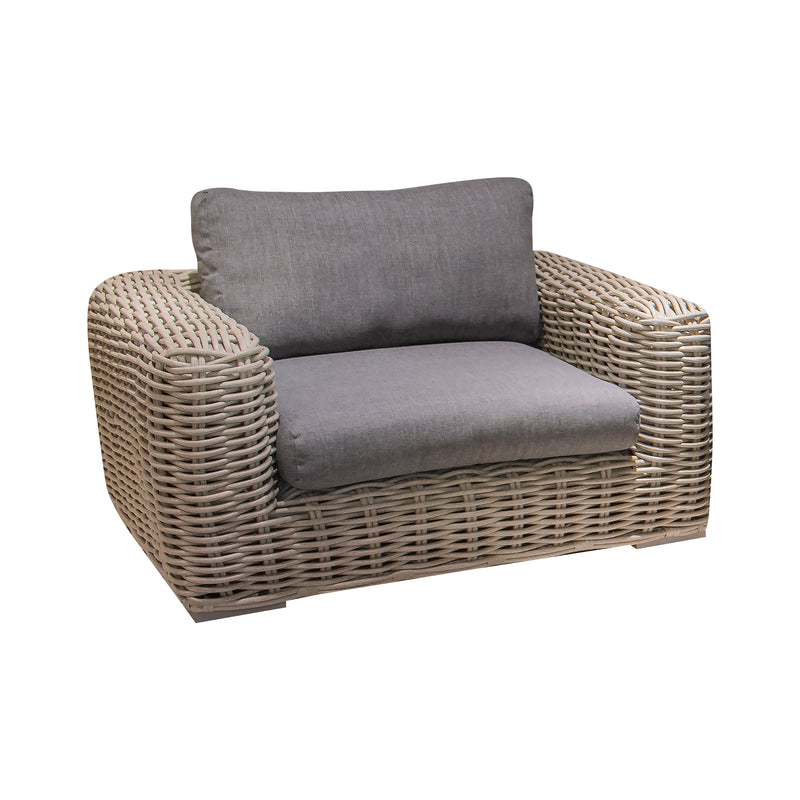 Cargue la imagen en el visor de la galería, Sala para Exterior e Interior de Rattan Color Carbon BURLEY TRIPLE-SRBT