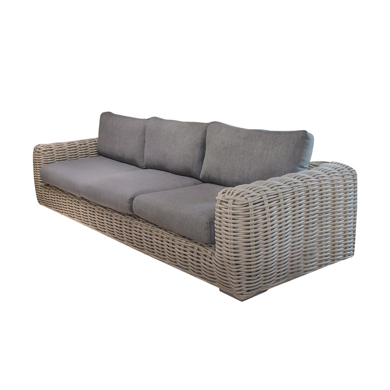 Cargue la imagen en el visor de la galería, Sala para Exterior e Interior de Rattan Color Carbon BURLEY TRIPLE-SRBT