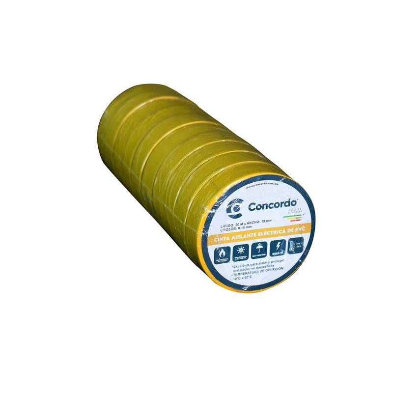 Cargue la imagen en el visor de la galería, Caja de Cinta Aislante 20m x 19 mm color Amarilla