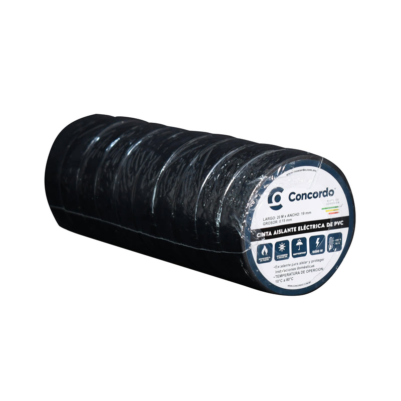 Cargue la imagen en el visor de la galería, Caja de Cinta Aislante 20m X 19mm Color Negro