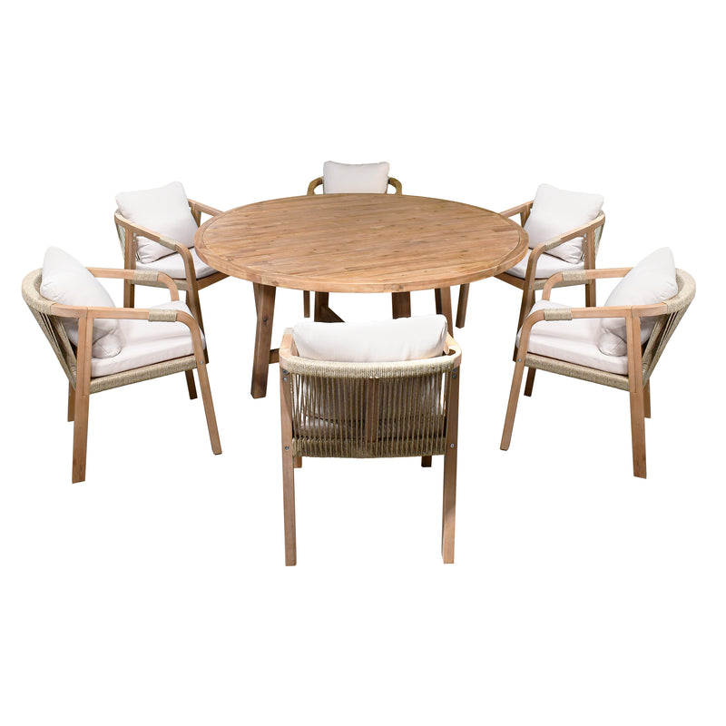 Cargue la imagen en el visor de la galería, Comedor para Exterior o Jardin estilo redondo 1.56 M RIMINI+ 6 SILLAS RIMINI-COMERIMI