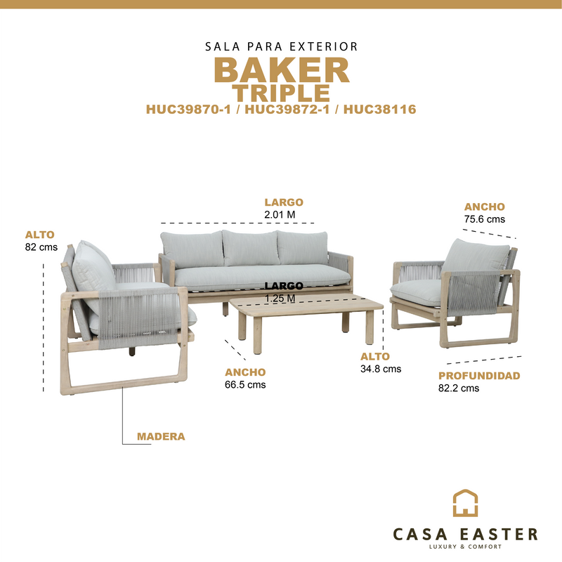 Cargue la imagen en el visor de la galería, Set triple Baker de madera
