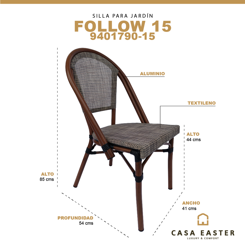 Cargue la imagen en el visor de la galería, Silla de Textileno para exterior FOLLOW 15-9401790-15