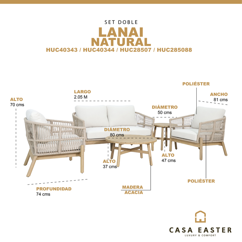 Cargue la imagen en el visor de la galería, Set Doble de madera Lanai