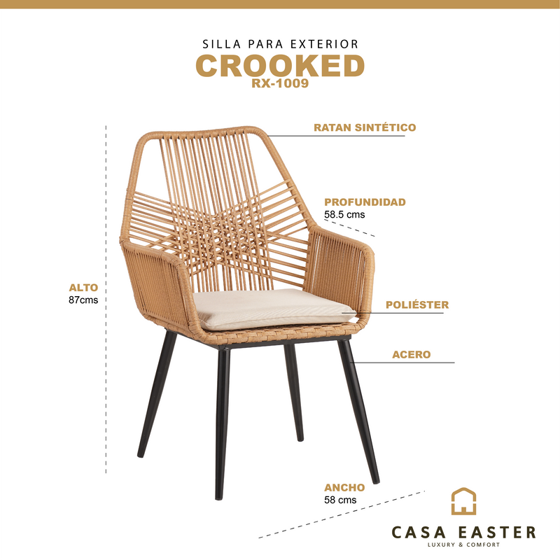 Cargue la imagen en el visor de la galería, Silla Crooked olor Natural - RX-1009