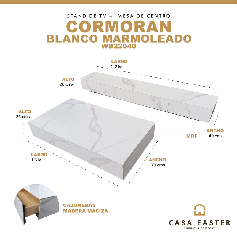 Cargue la imagen en el visor de la galería, Set TV Cormoran 1.3 M / 2.2 M WB22040 - WB22040