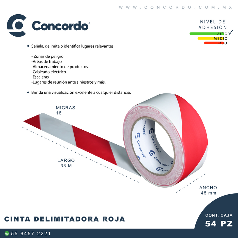 Cargue la imagen en el visor de la galería, CAJA DE CINTA DELIMITADORA ROJA/BLANCA 54pz