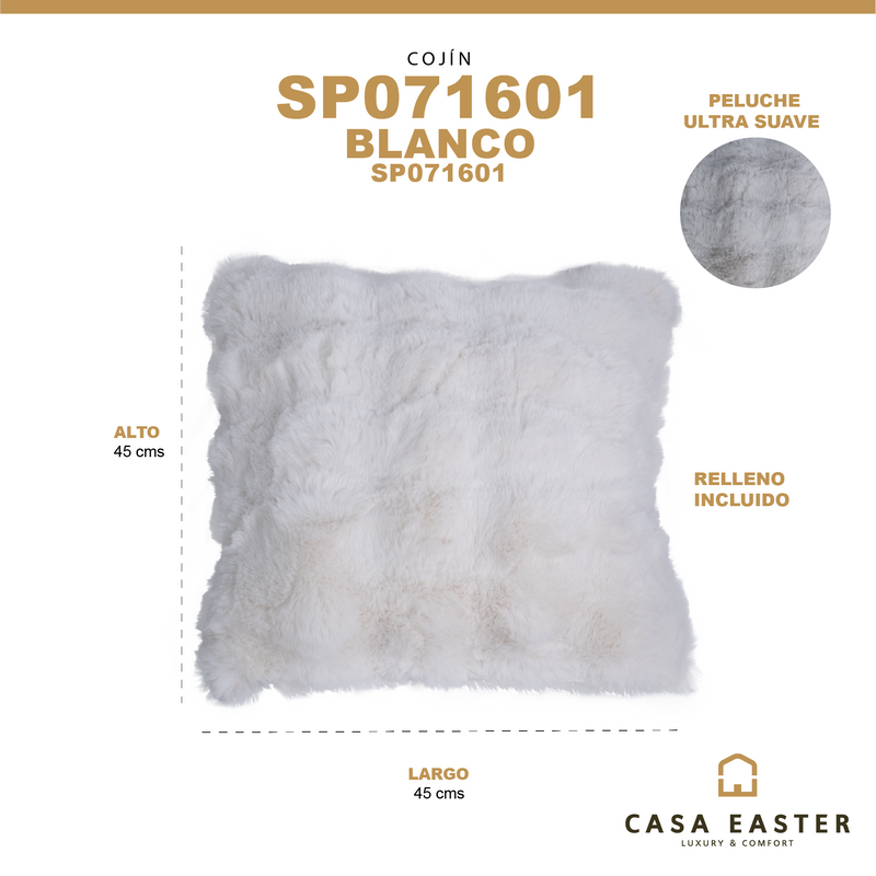 Cargue la imagen en el visor de la galería, Cojin de interior SP071601 color blanco - SPO71601