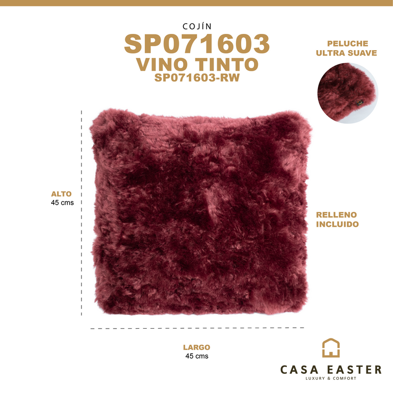 Cargue la imagen en el visor de la galería, Cojin de interior SP071603 color vino - SP071603-RW