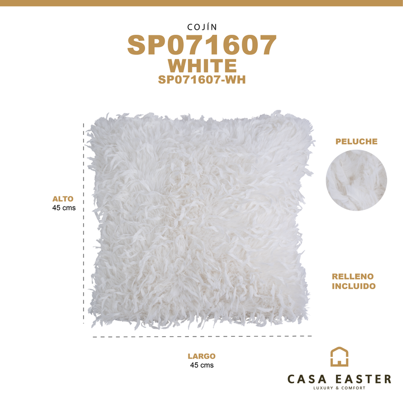 Cargue la imagen en el visor de la galería, Cojin de interior SP071607 color blanco - SP071607-WH