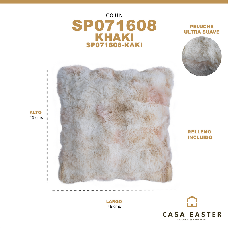 Cargue la imagen en el visor de la galería, Cojin de interior SP071608 color KAKI - SP071608-KAKI