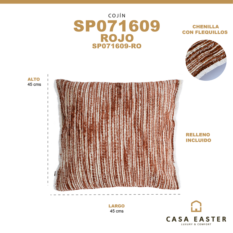 Cargue la imagen en el visor de la galería, Cojin de interior SP071609 color Rojo - SP071609-RO