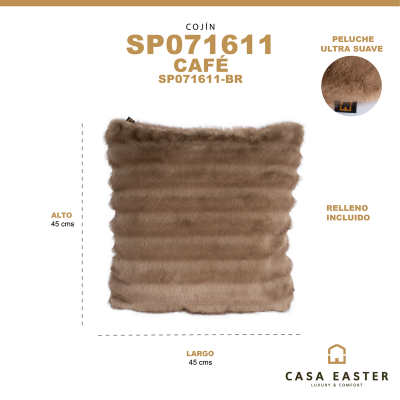 Cargue la imagen en el visor de la galería, Cojin de interior SP071611 color Café - SP071611-BR