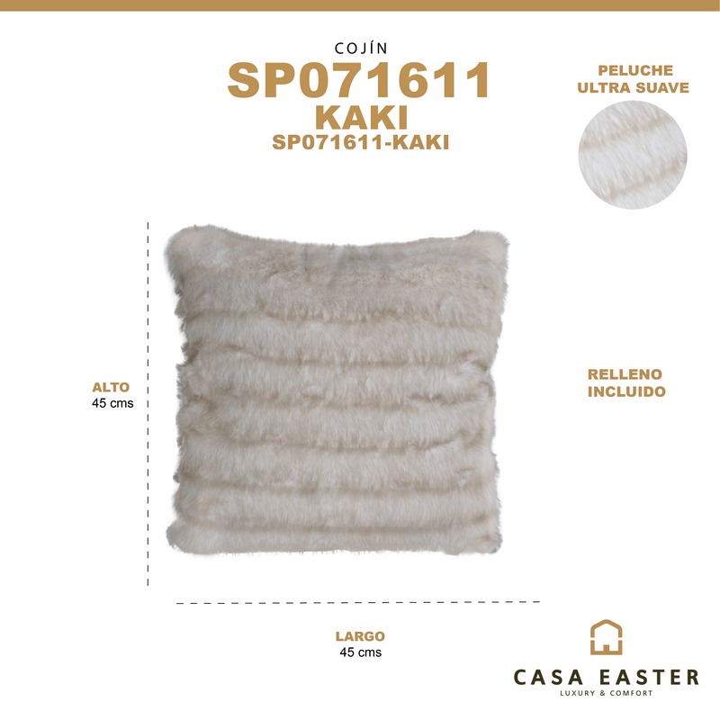 Cargue la imagen en el visor de la galería, Cojin de interior SP071611 color KAKI - SP071611-KAKI