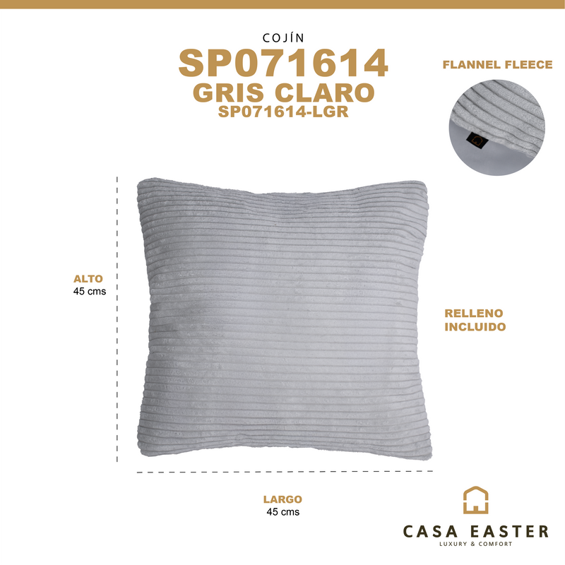 Cargue la imagen en el visor de la galería, Cojín de interior SP071614 color gris claro- SP071614-LGR