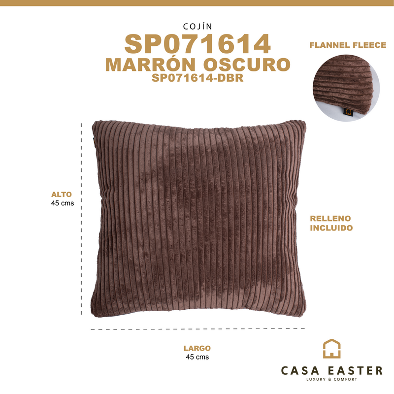 Cargue la imagen en el visor de la galería, Cojín de interior SP071614 color café oscuro - SP071614-DBR