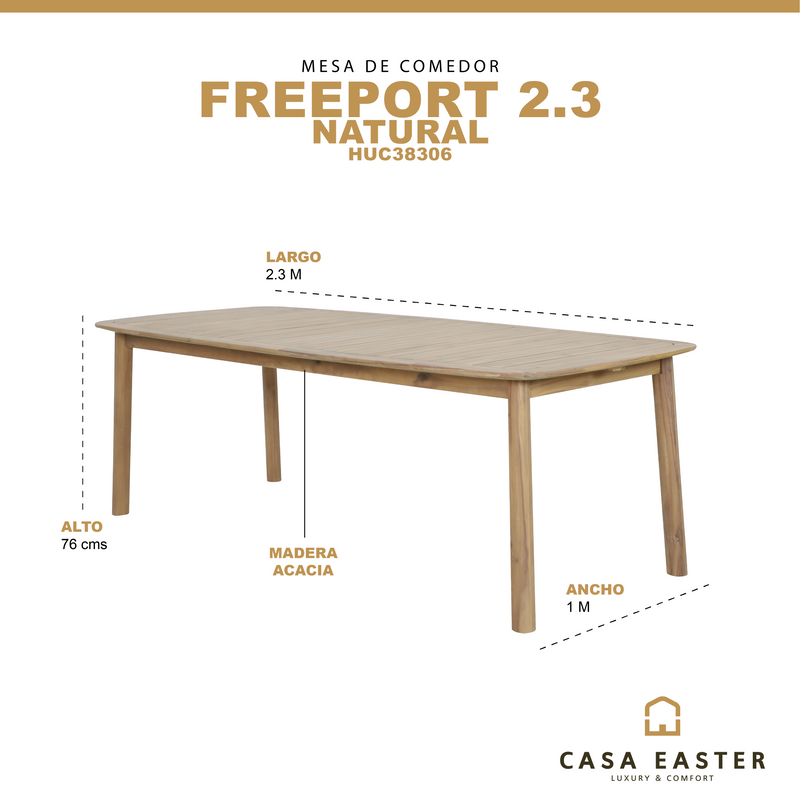 Cargue la imagen en el visor de la galería, Mesa de Comedor Madera Freeport 2.30*100 - HUC38306