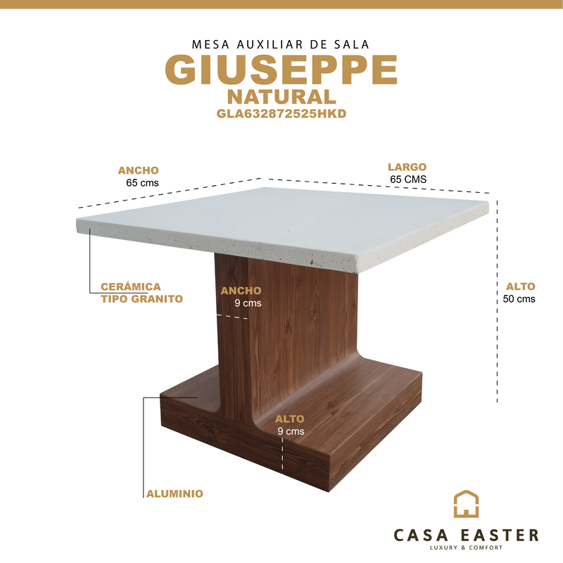 Cargue la imagen en el visor de la galería, Mesa auxiliar lateral Giuseppe - GLA632872525HKD