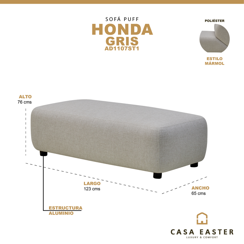 Cargue la imagen en el visor de la galería, Puff para exterior Honda color gris - AD1107ST1