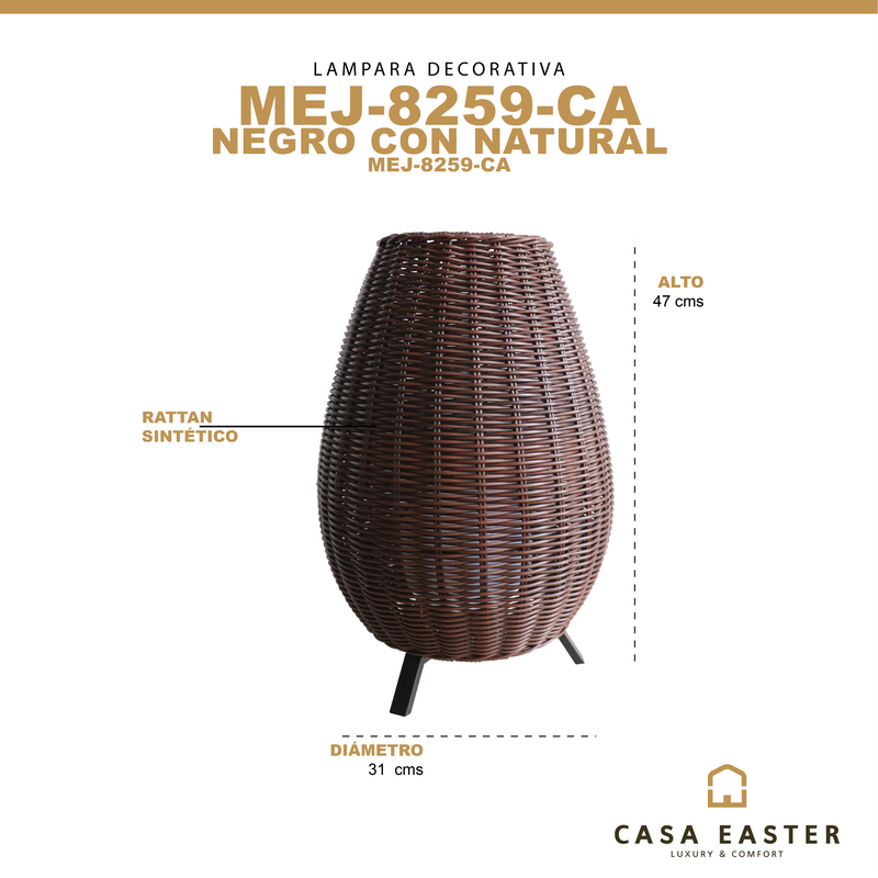 Cargue la imagen en el visor de la galería, Lampara estilo Plastic rattan 31*47/40*62 MEJ8259 CasaEaster