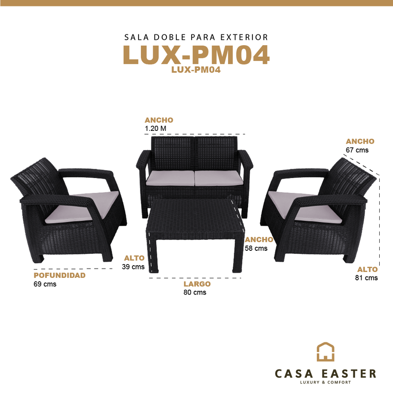 Load image into Gallery viewer, Black Plastic Outdoor and Indoor Room LUX-PM04-LUX-PM04.