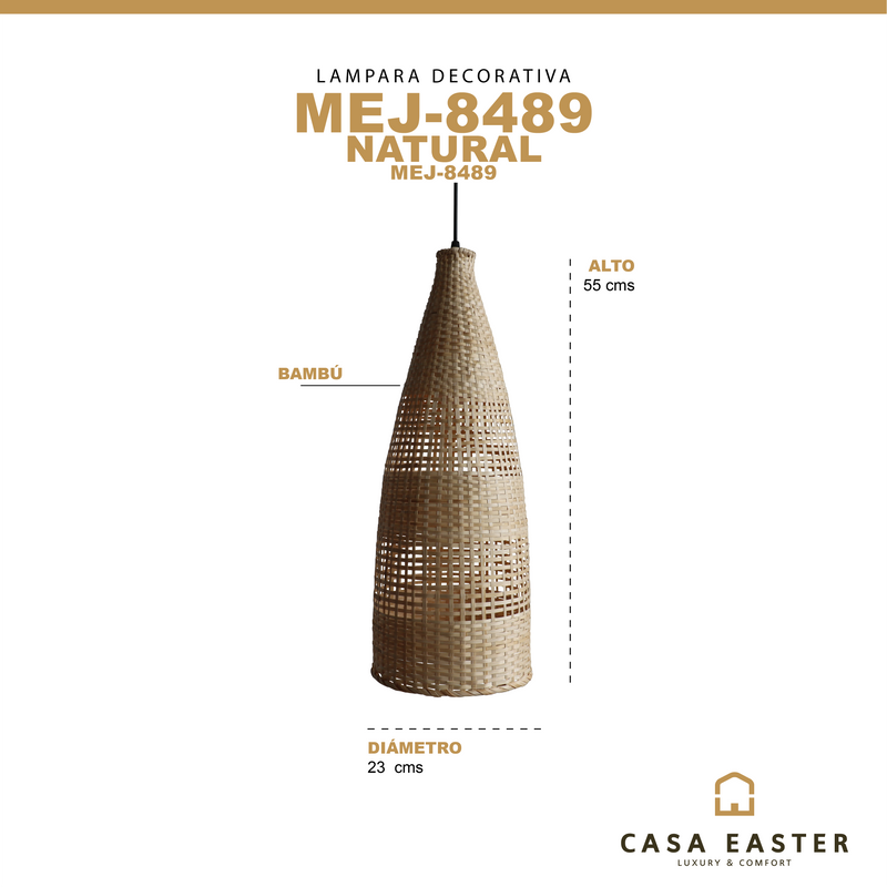 Cargue la imagen en el visor de la galería, Lampara estilo bamboo 23*55 MEJ8489 CasaEaster