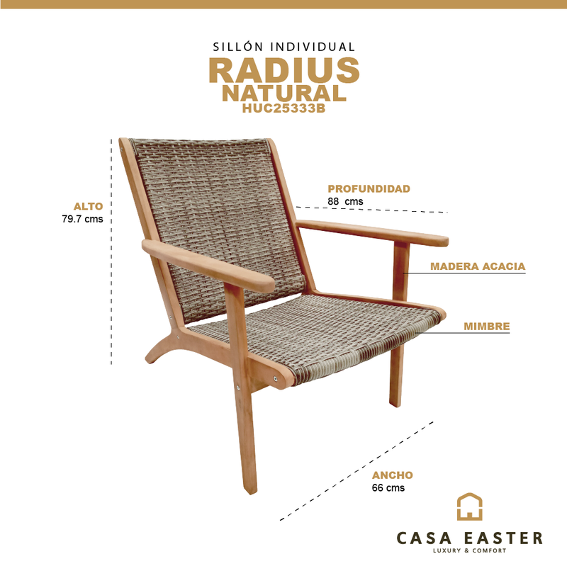 Cargue la imagen en el visor de la galería, Sillón individual Radius HUC25333B - HUC25333B