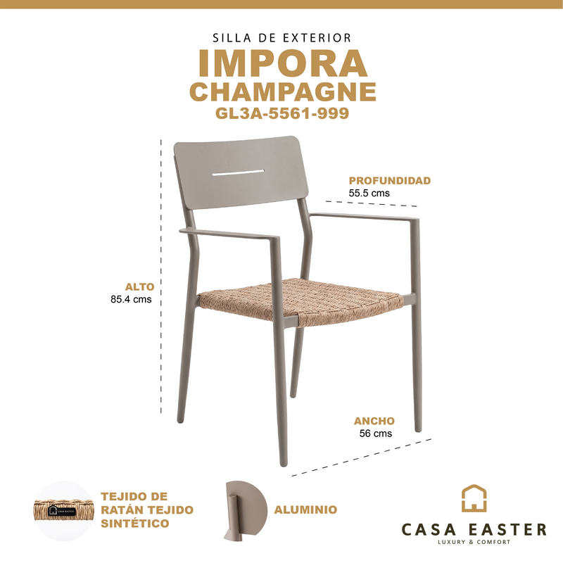 Load image into Gallery viewer, Marta aluminum chair, brown color - GL3A610929